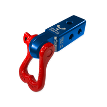 Load image into Gallery viewer, XL 3/4 Shackle and Mohawk 2.0 Receiver Combo Blue Pill / Flame Red Moose Knuckle Offroad