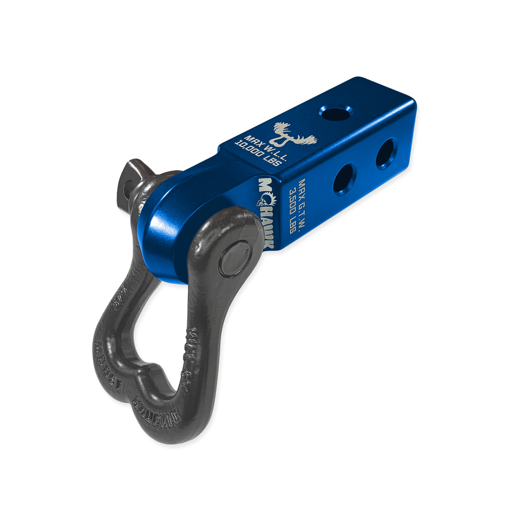 XL 3/4 Shackle and Mohawk 2.0 Receiver Combo Blue Pill / Matte Gun Gray Moose Knuckle Offroad