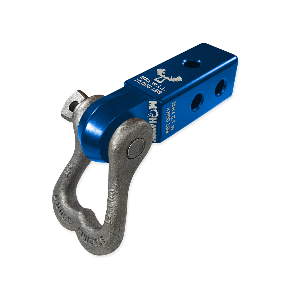 XL 3/4 Shackle and Mohawk 2.0 Receiver Combo Blue Pill / Raw Dog Moose Knuckle Offroad