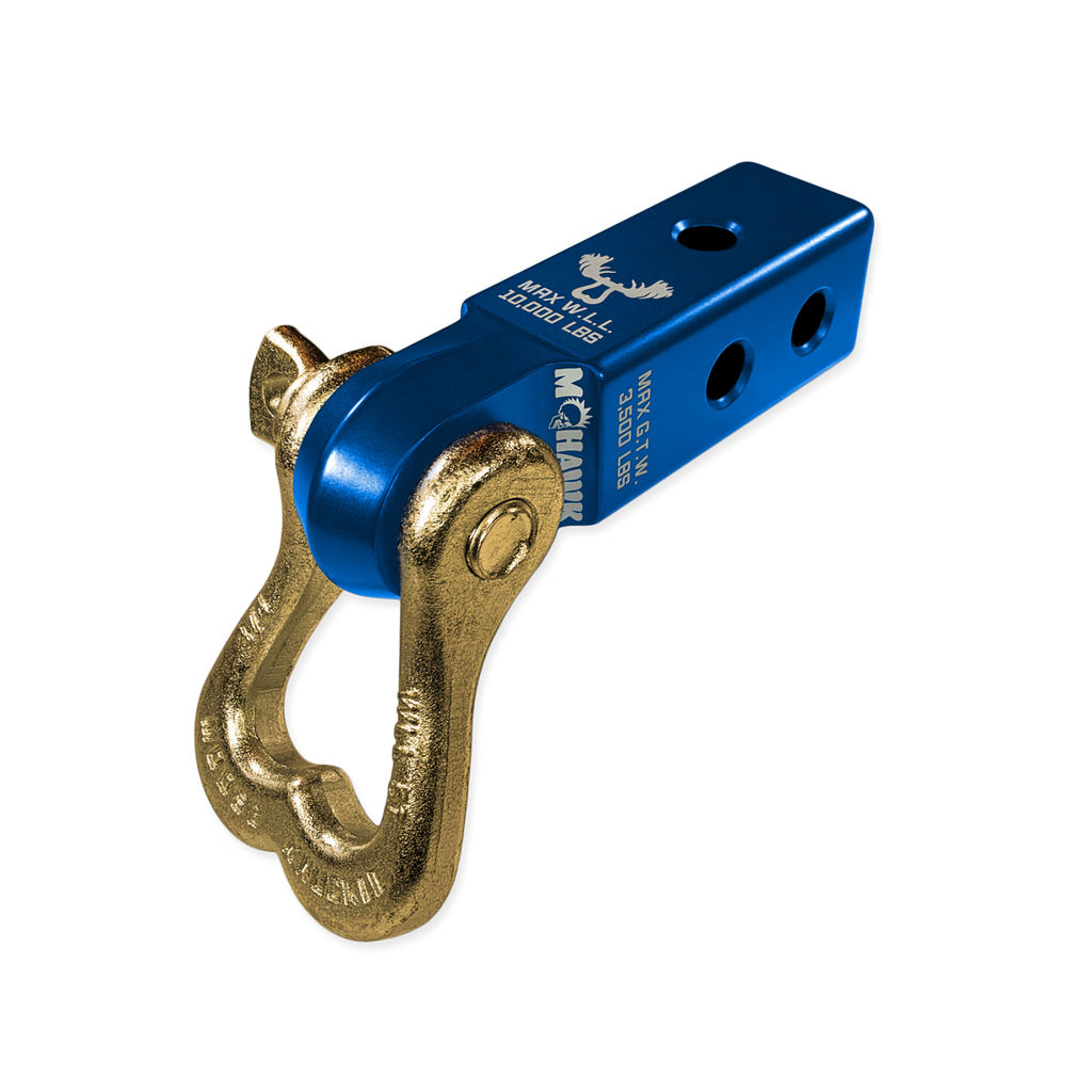 XL 3/4 Shackle and Mohawk 2.0 Receiver Combo Blue Pill / Brass Knuckle Moose Knuckle Offroad