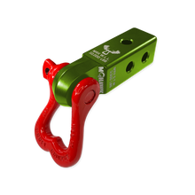 Load image into Gallery viewer, XL 3/4 Shackle and Mohawk 2.0 Receiver Combo Bean Green / Flame Red Moose Knuckle Offroad