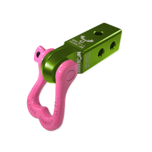 Load image into Gallery viewer, XL 3/4 Shackle and Mohawk 2.0 Receiver Combo Bean Green / Pretty pink Moose Knuckle Offroad