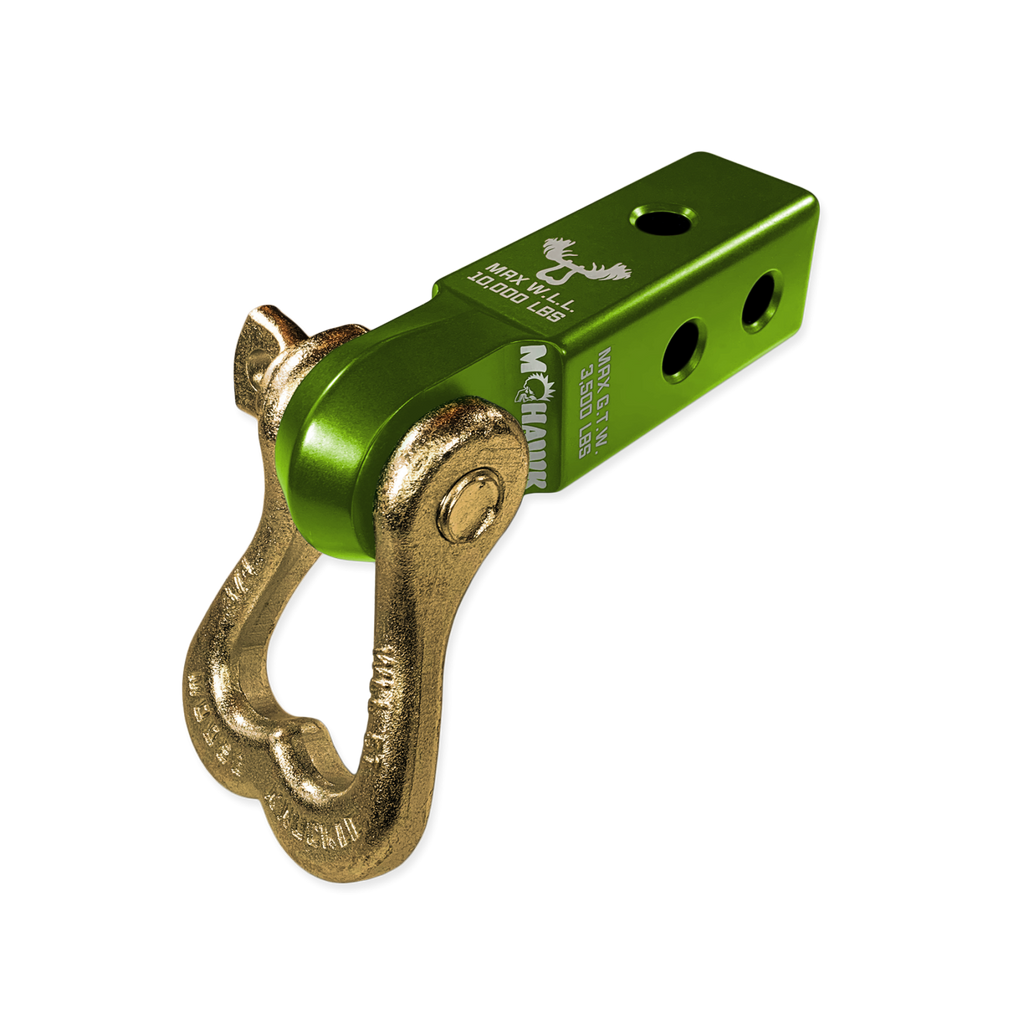 XL 3/4 Shackle and Mohawk 2.0 Receiver Combo Bean Green / Brass Knuckle Moose Knuckle Offroad