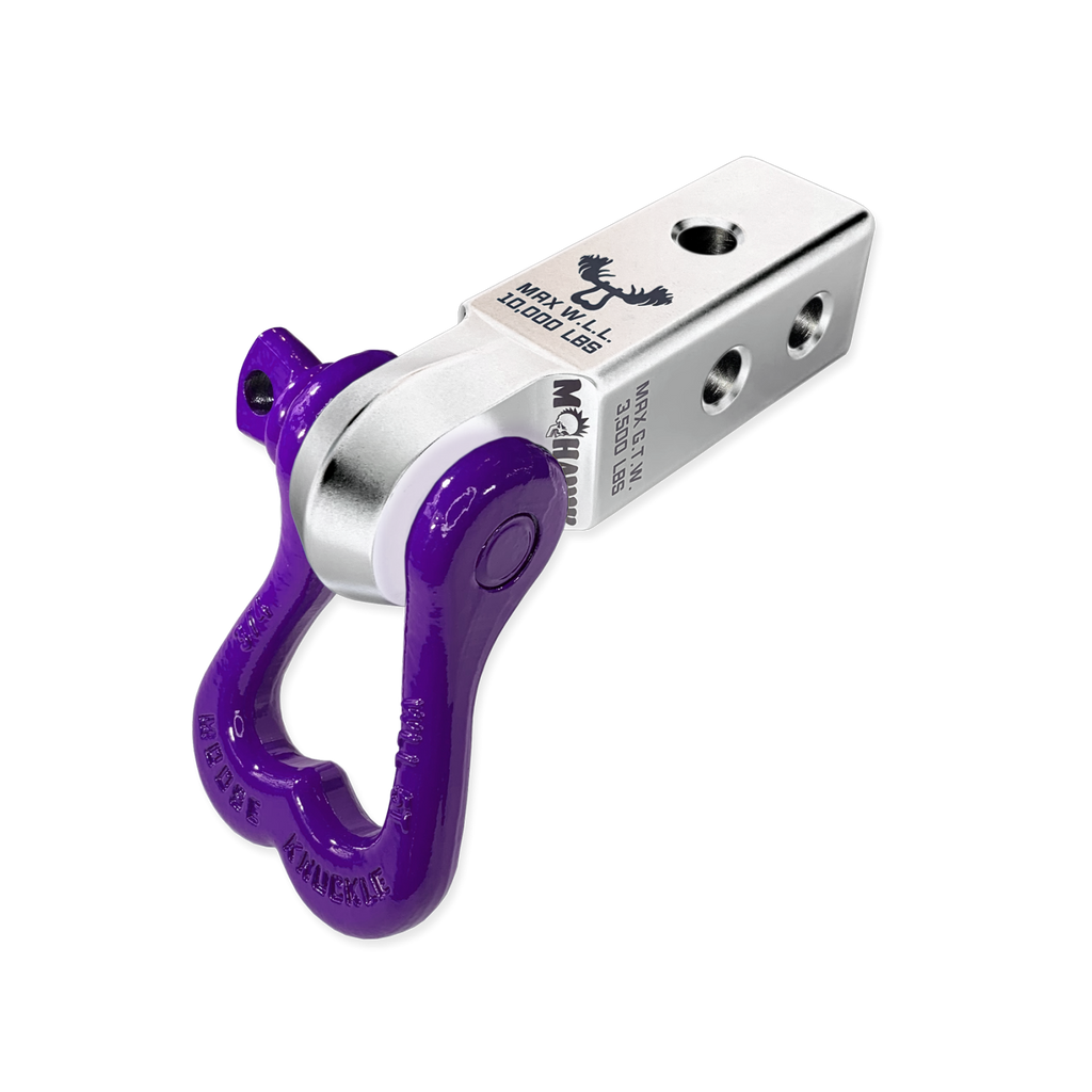 XL 3/4 Shackle and Mohawk 2.0 Receiver Combo Atomic Silver / Grape Escape Moose Knuckle Offroad