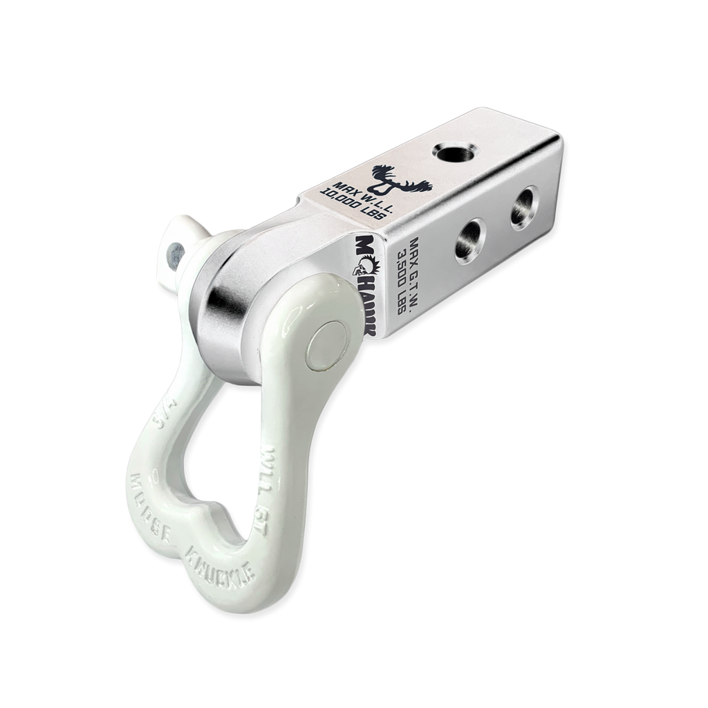 XL 3/4 Shackle and Mohawk 2.0 Receiver Combo Atomic Silver / Pure White Moose Knuckle Offroad