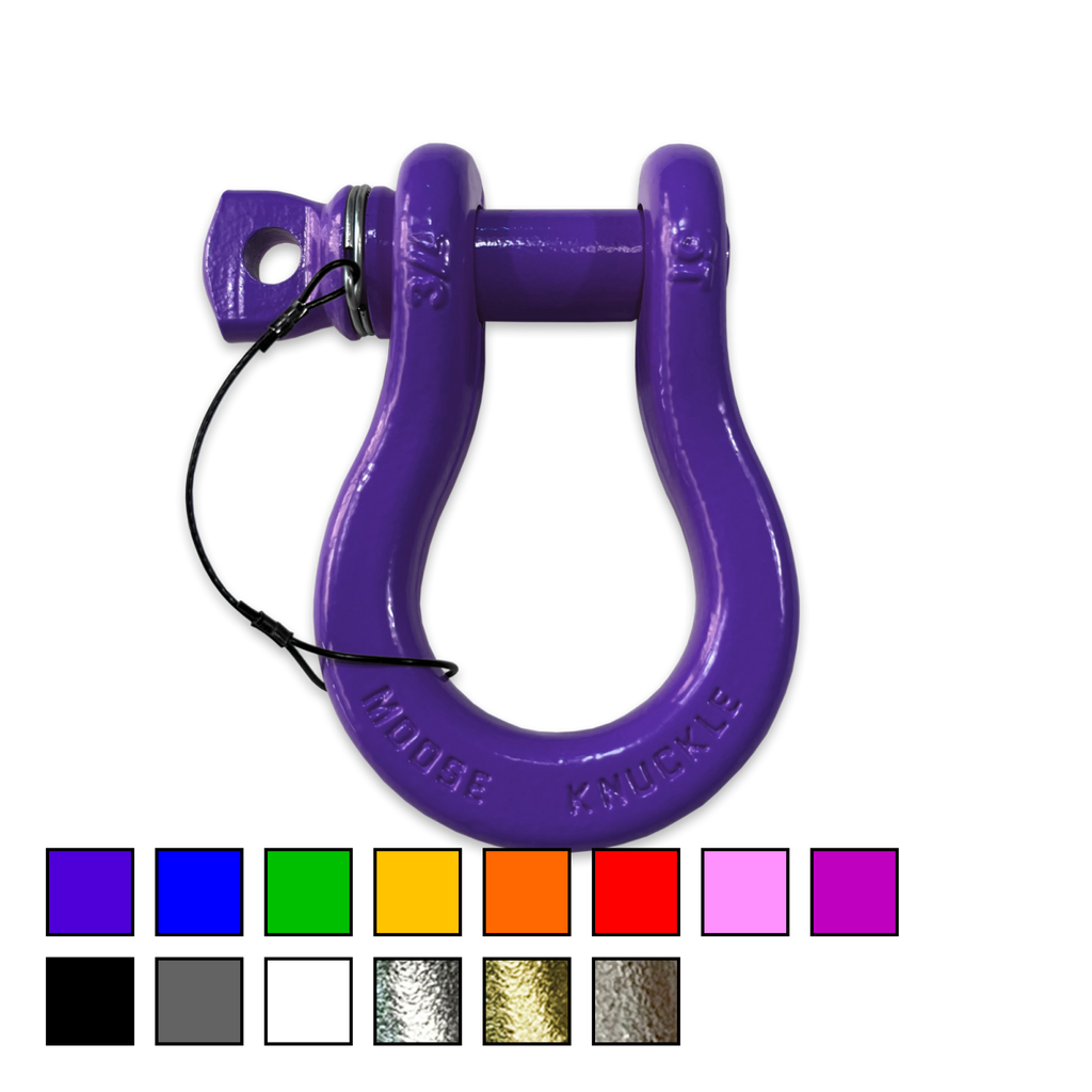 B'oh Recovery Spin Pin Shackle 3/4 Black Hole Moose Knuckle Offroad