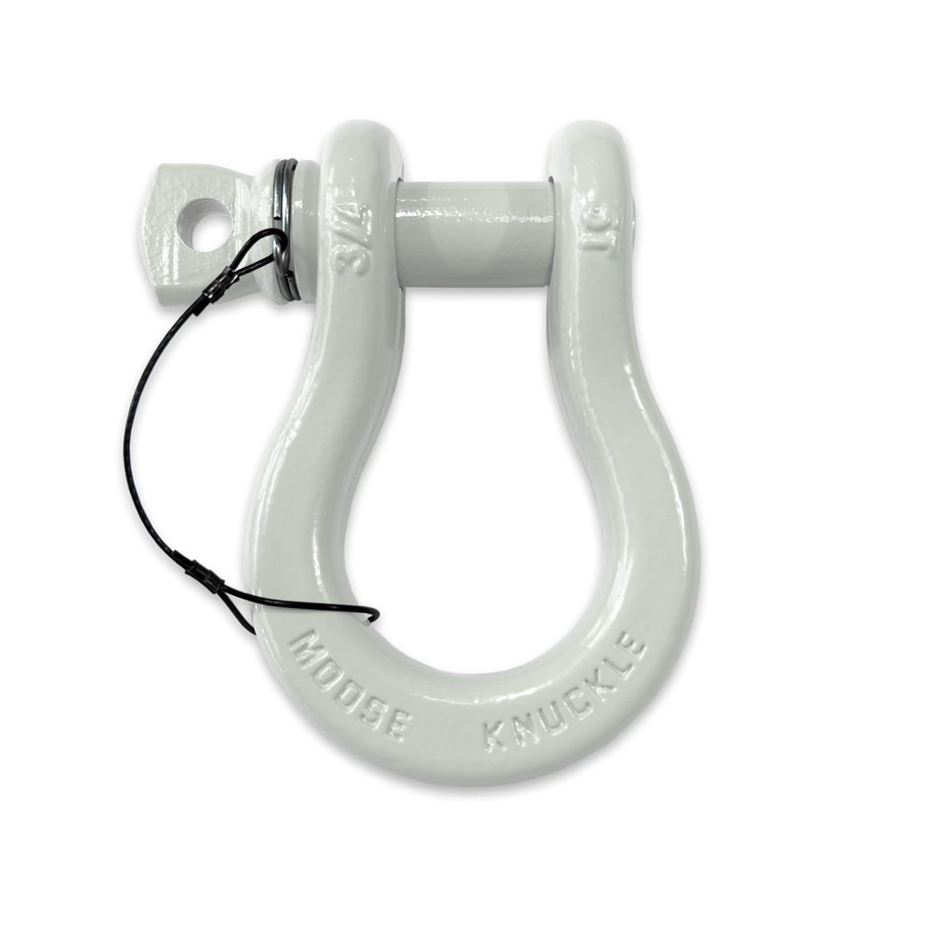 B'oh Recovery Spin Pin Shackle 3/4 Pure White Moose Knuckle Offroad
