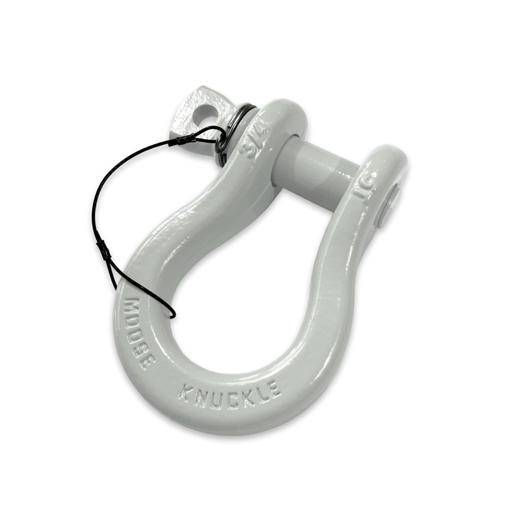 B'oh Recovery Spin Pin Shackle 3/4 Pure White Moose Knuckle Offroad