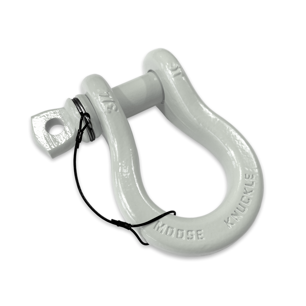 B'oh Recovery Spin Pin Shackle 3/4 Pure White Moose Knuckle Offroad