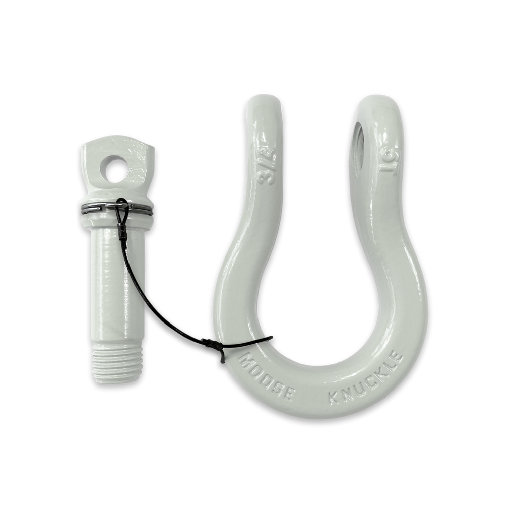 B'oh Recovery Spin Pin Shackle 3/4 Pure White Moose Knuckle Offroad