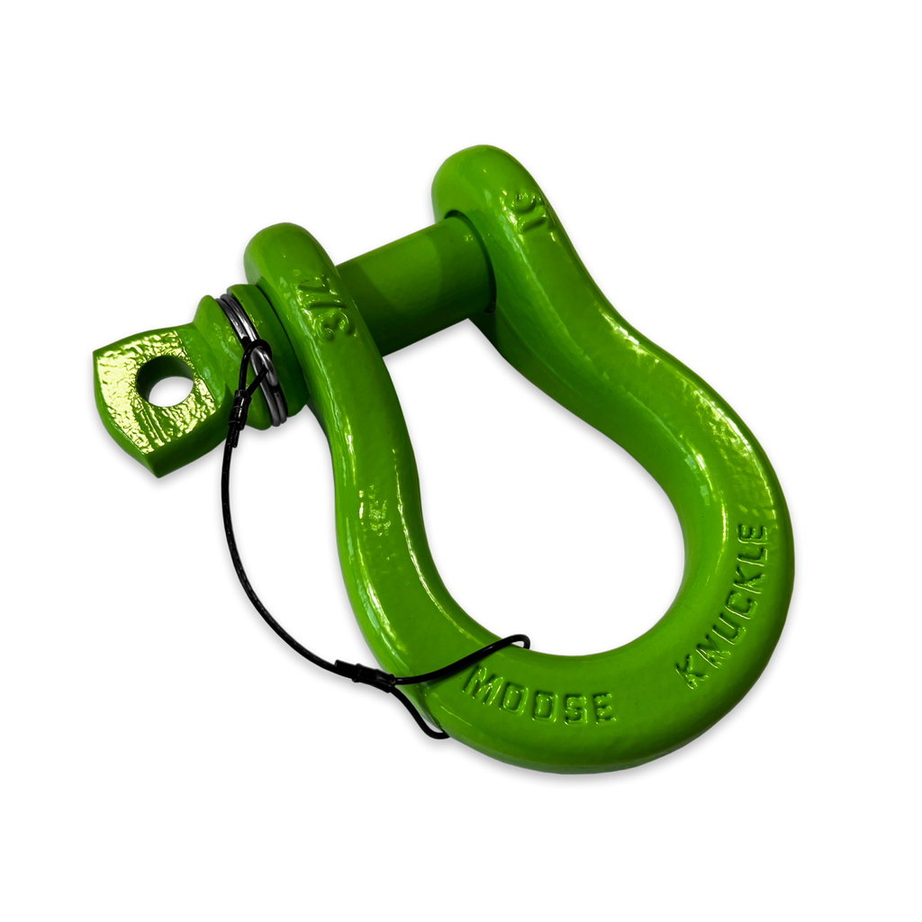 B'oh Recovery Spin Pin Shackle 3/4 Sublime Green Moose Knuckle Offroad