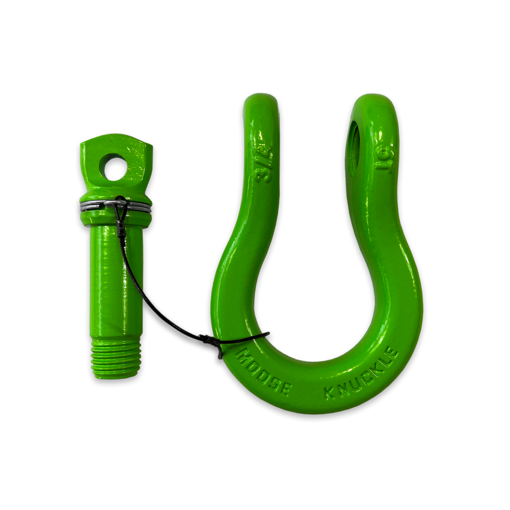 B'oh Recovery Spin Pin Shackle 3/4 Sublime Green Moose Knuckle Offroad