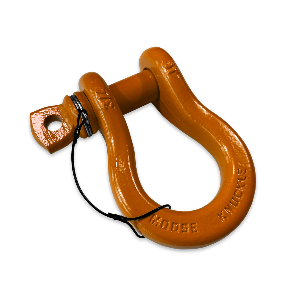 B'oh Recovery Spin Pin Shackle 3/4 Obscene Orange Moose Knuckle Offroad