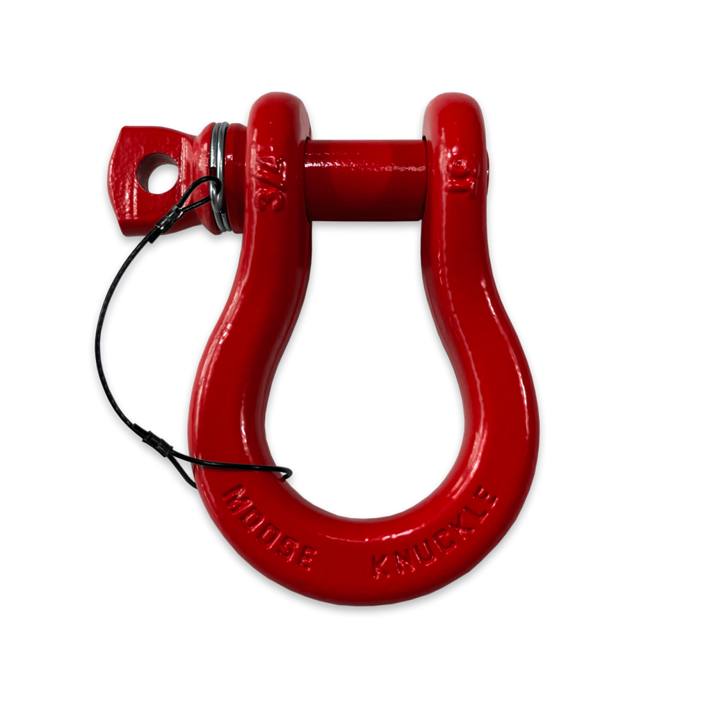 B'oh Recovery Spin Pin Shackle 3/4 Flame Red Moose Knuckle Offroad