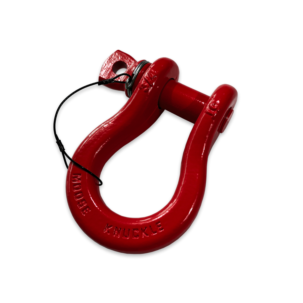B'oh Recovery Spin Pin Shackle 3/4 Flame Red Moose Knuckle Offroad