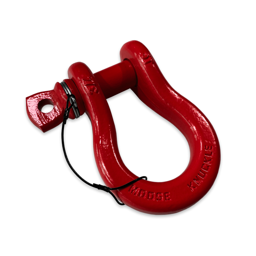 B'oh Recovery Spin Pin Shackle 3/4 Flame Red Moose Knuckle Offroad