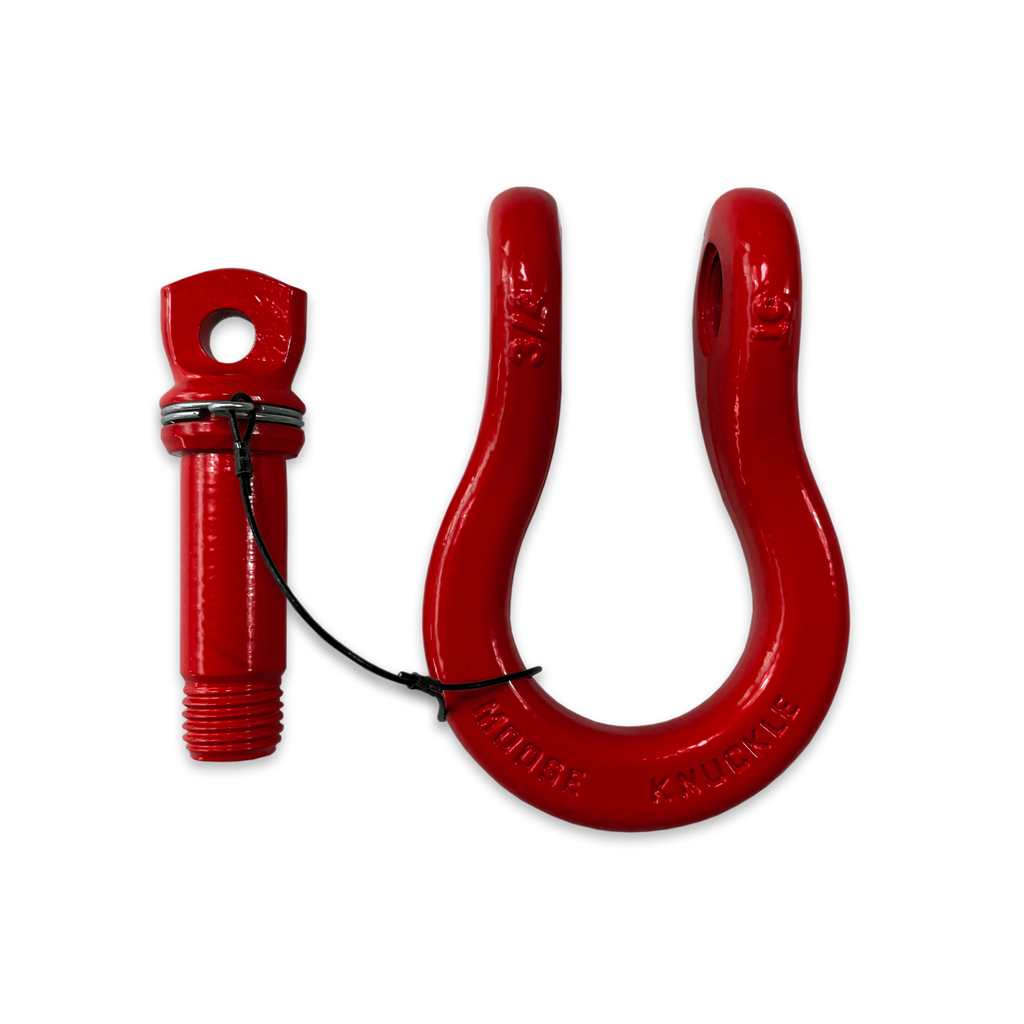 B'oh Recovery Spin Pin Shackle 3/4 Flame Red Moose Knuckle Offroad