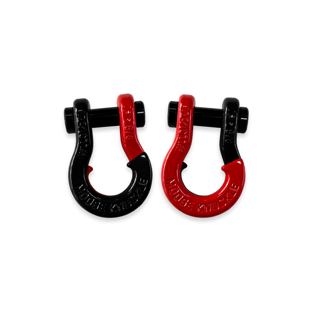 Jowl SxS Recovery Split Shackle 5/8 Black Hole and Flame Red Combo Moose Knuckle Offroad