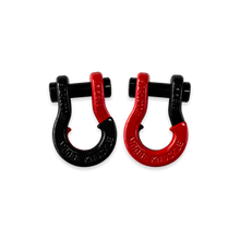 Load image into Gallery viewer, Jowl SxS Recovery Split Shackle 5/8 Black Hole and Flame Red Combo Moose Knuckle Offroad