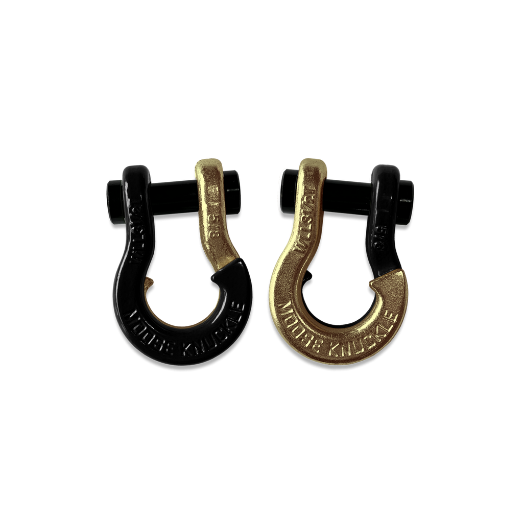 Jowl SxS Recovery Split Shackle 5/8 Black Hole and Brass Knuckle Combo Moose Knuckle Offroad
