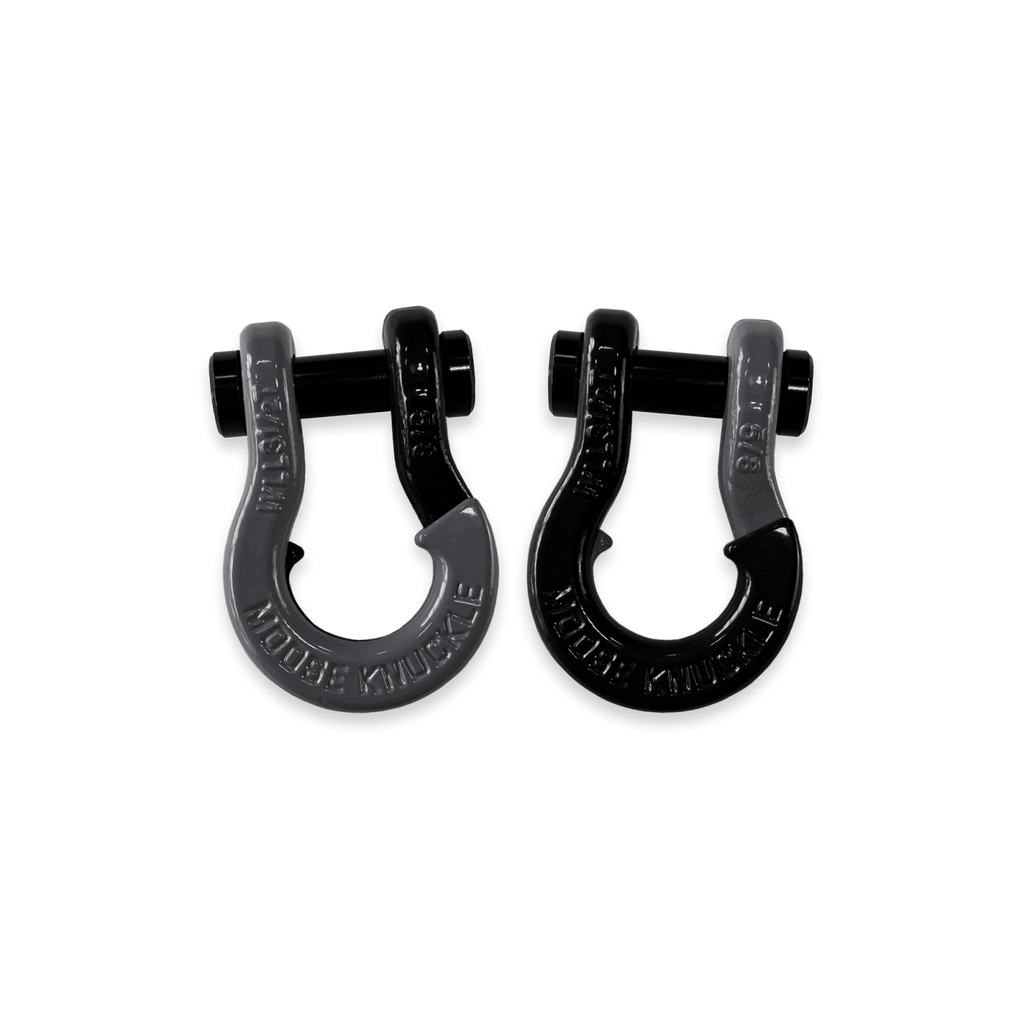 Jowl SxS Recovery Split Shackle 5/8 Gun Gray and Black Hole Combo Moose Knuckle Offroad