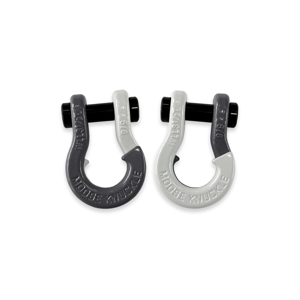 Jowl SxS Recovery Split Shackle 5/8 Gun Gray and Pure White Combo Moose Knuckle Offroad