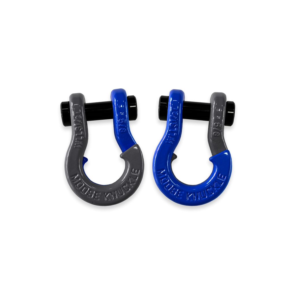 Jowl SxS Recovery Split Shackle 5/8 Gun Gray and Blue Balls Combo Moose Knuckle Offroad