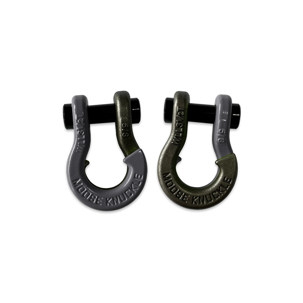Jowl SxS Recovery Split Shackle 5/8 Gun Gray and Raw Dog Combo Moose Knuckle Offroad