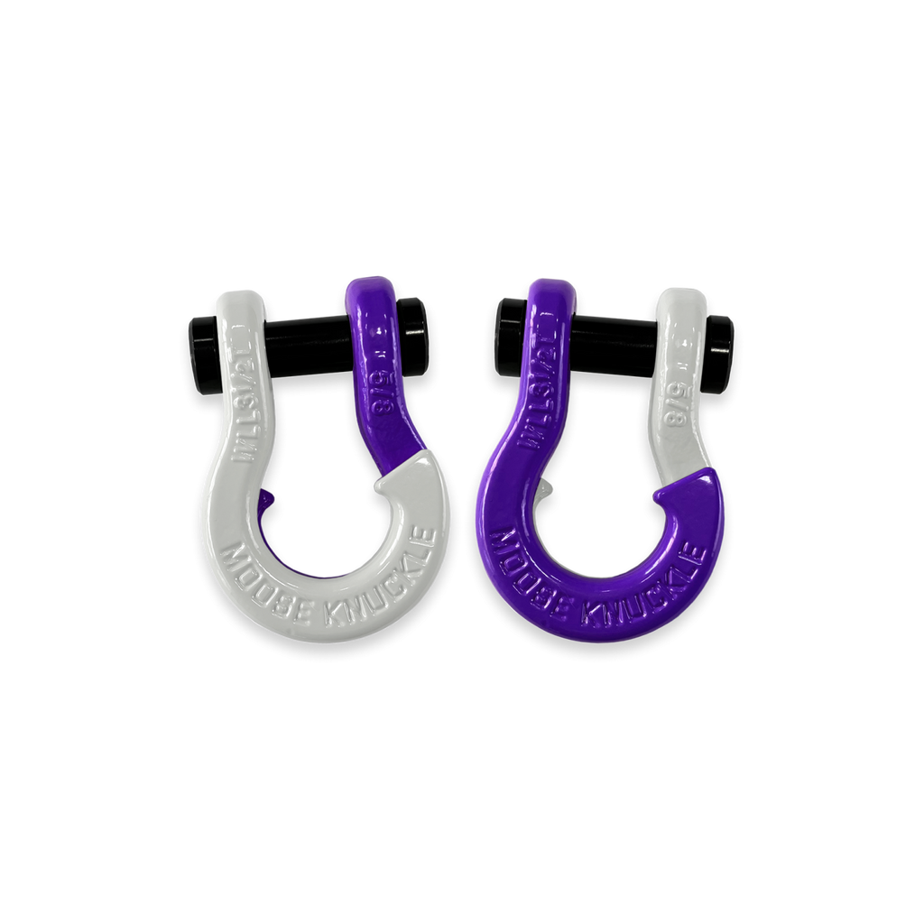 Jowl SxS Recovery Split Shackle 5/8 Pure White and Grape Escape Combo Moose Knuckle Offroad