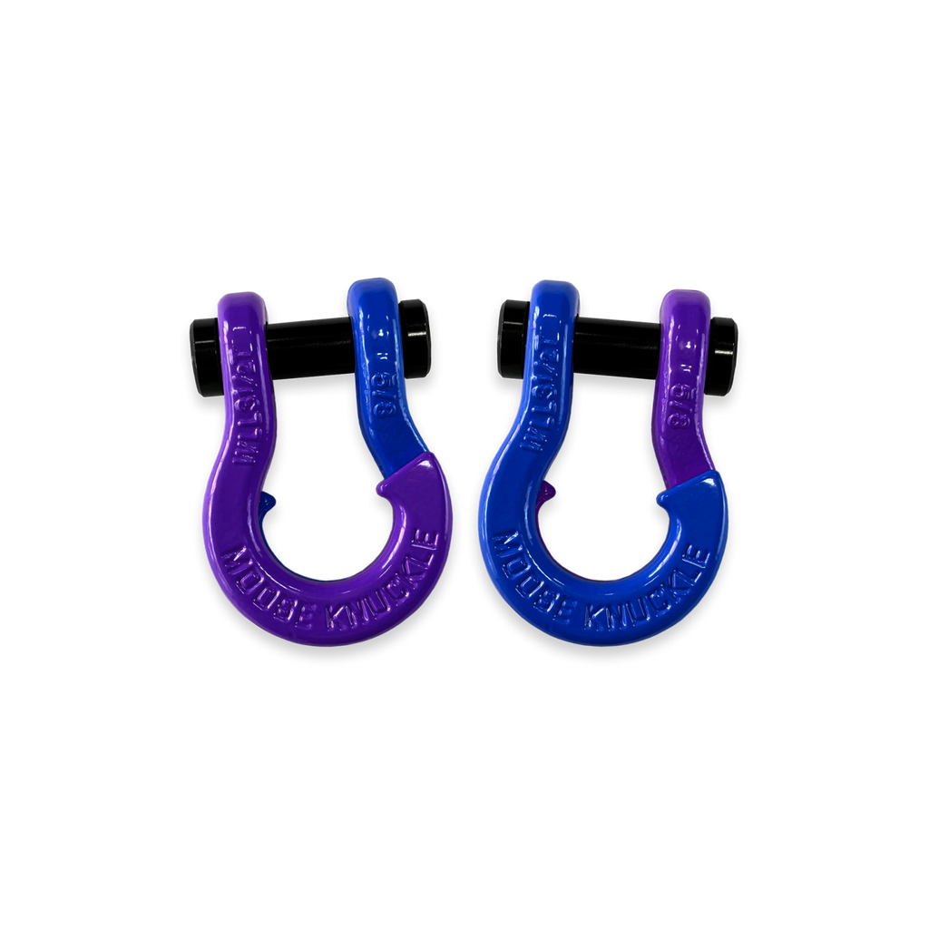 Jowl SxS Recovery Split Shackle 5/8 Grape Escape and Blue Balls Combo Moose Knuckle Offroad