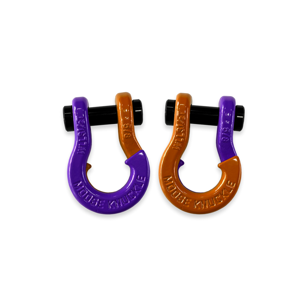 Jowl SxS Recovery Split Shackle 5/8 Grape Escape and Obscene Orange Combo Moose Knuckle Offroad