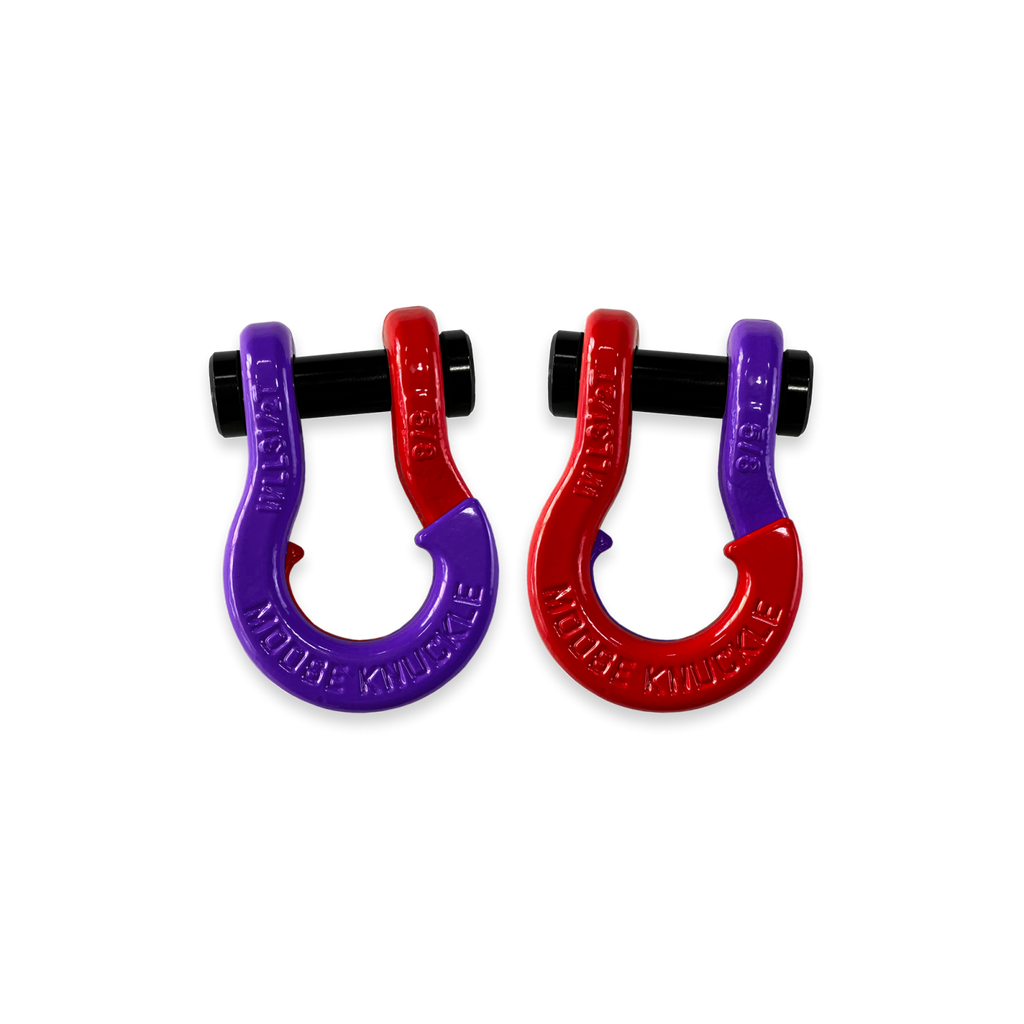 Jowl SxS Recovery Split Shackle 5/8 Grape Escape and Flame Red Combo Moose Knuckle Offroad