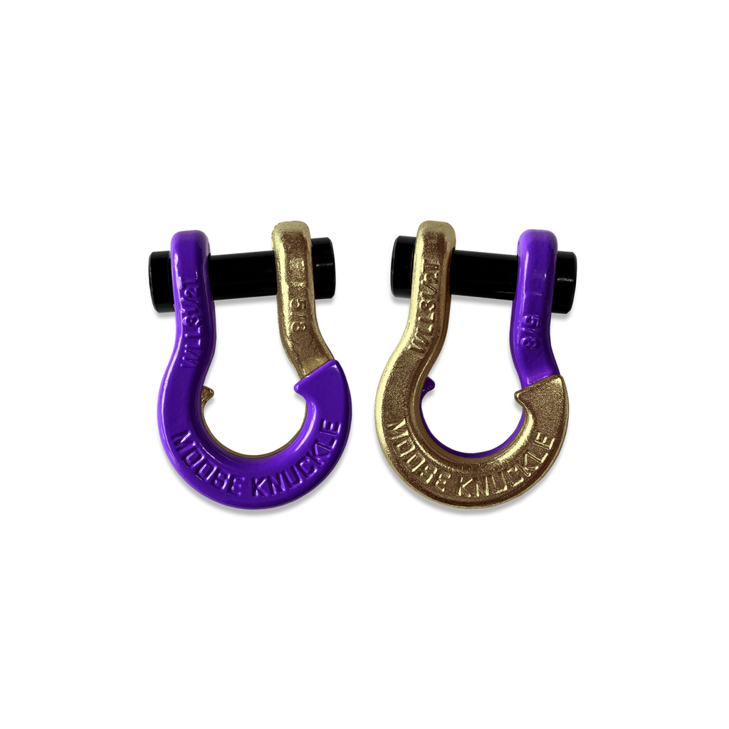 Jowl SxS Recovery Split Shackle 5/8 Grape Escape and Brass Knuckle Combo Moose Knuckle Offroad