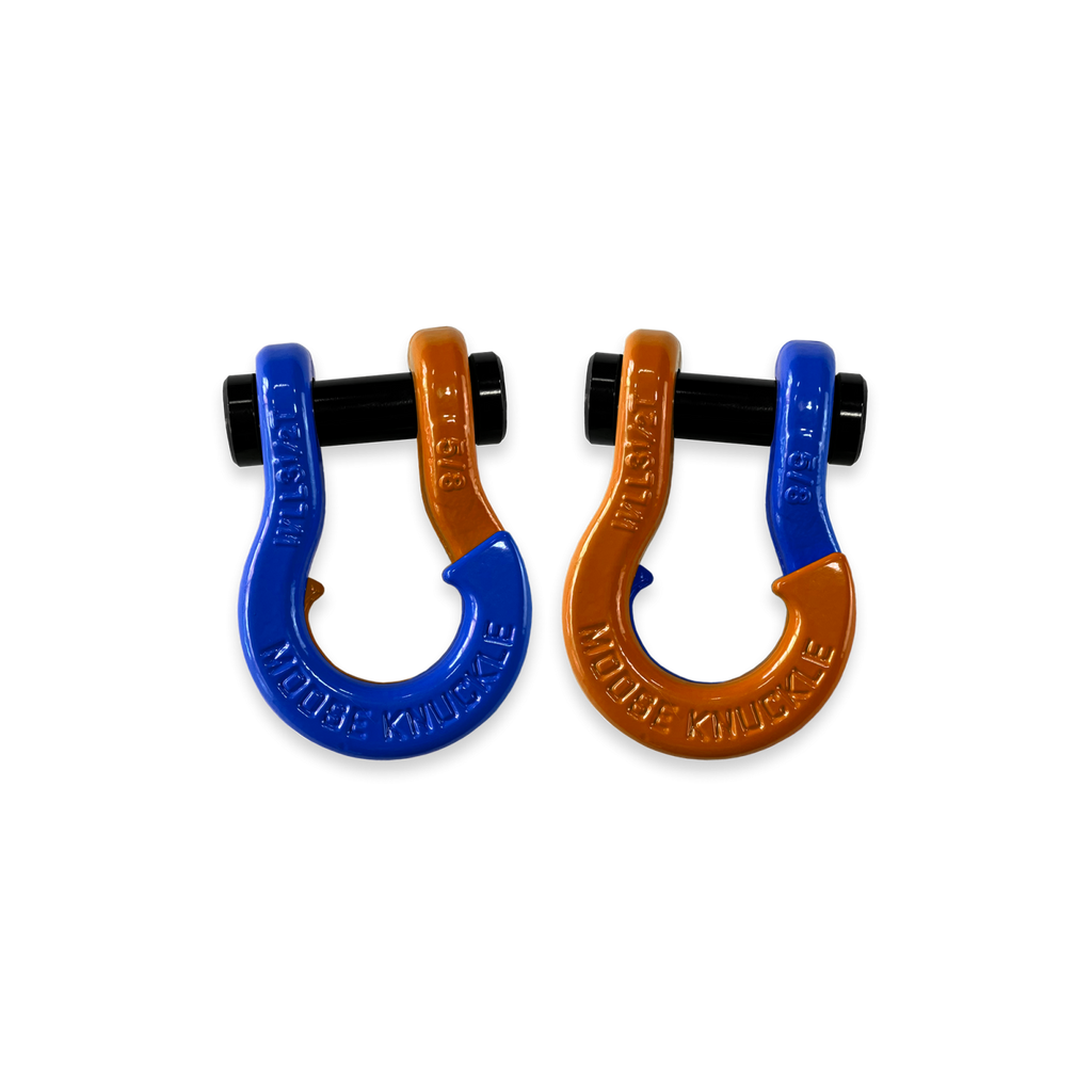 Jowl SxS Recovery Split Shackle 5/8 Blue Balls and Obscene Orange Combo Moose Knuckle Offroad