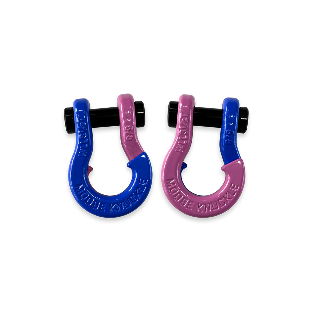 Jowl SxS Recovery Split Shackle 5/8 Blue Balls and Pretty Pink Combo Moose Knuckle Offroad