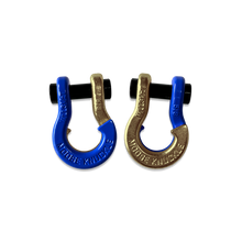 Load image into Gallery viewer, Jowl SxS Recovery Split Shackle 5/8 Blue Balls and Brass Knuckle Combo Moose Knuckle Offroad