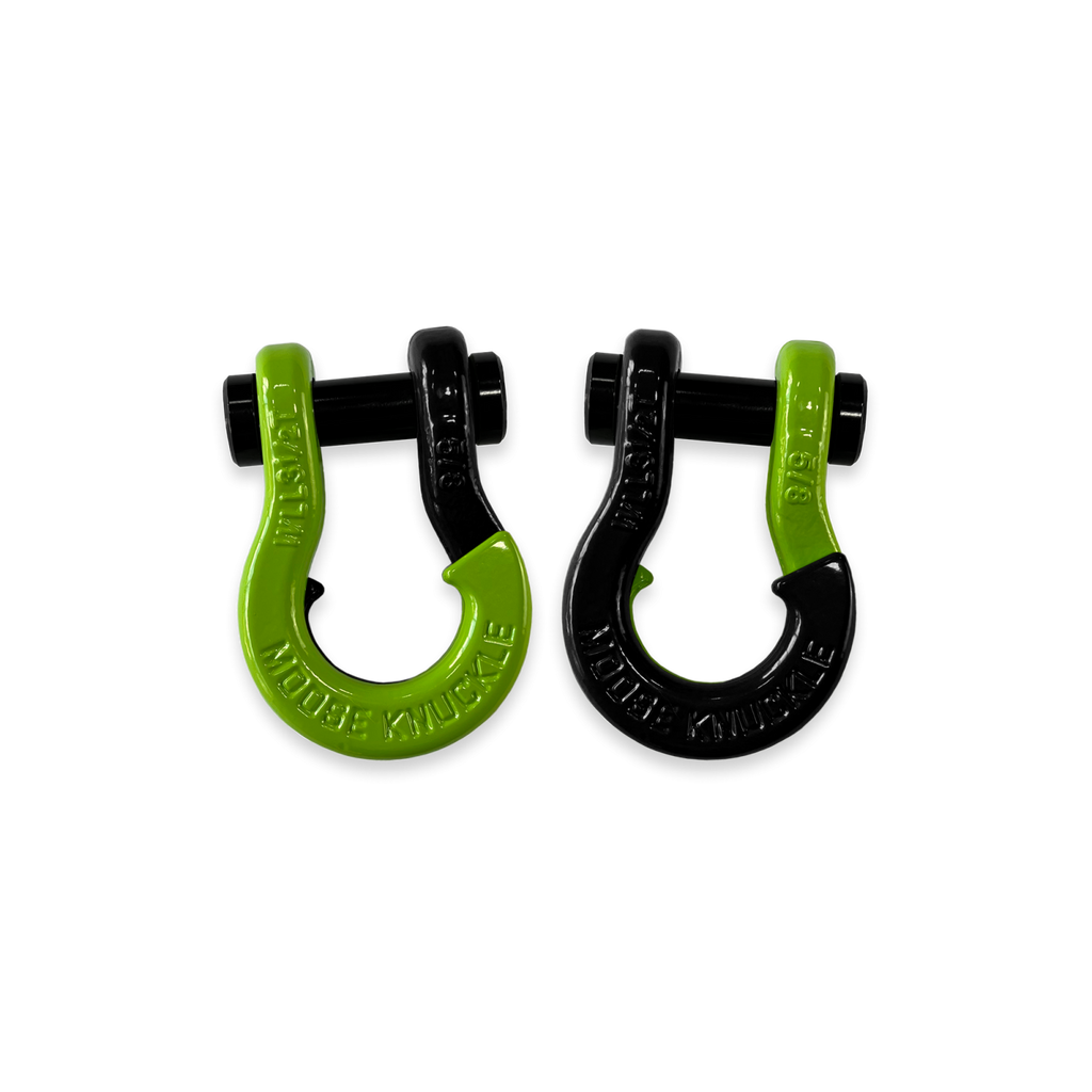 Jowl SxS Recovery Split Shackle 5/8 Sublime Green and Black Hole Combo Moose Knuckle Offroad