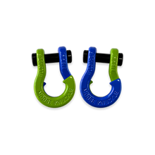 Load image into Gallery viewer, Jowl SxS Recovery Split Shackle 5/8 Sublime Green and Blue Balls Combo Moose Knuckle Offroad