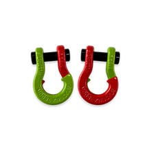 Load image into Gallery viewer, Jowl SxS Recovery Split Shackle 5/8 Sublime Green and Flame Red Combo Moose Knuckle Offroad