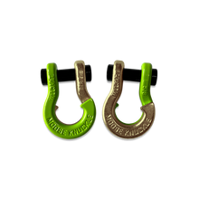 Load image into Gallery viewer, Jowl SxS Recovery Split Shackle 5/8 Sublime Green and Brass Knuckle Combo Moose Knuckle Offroad