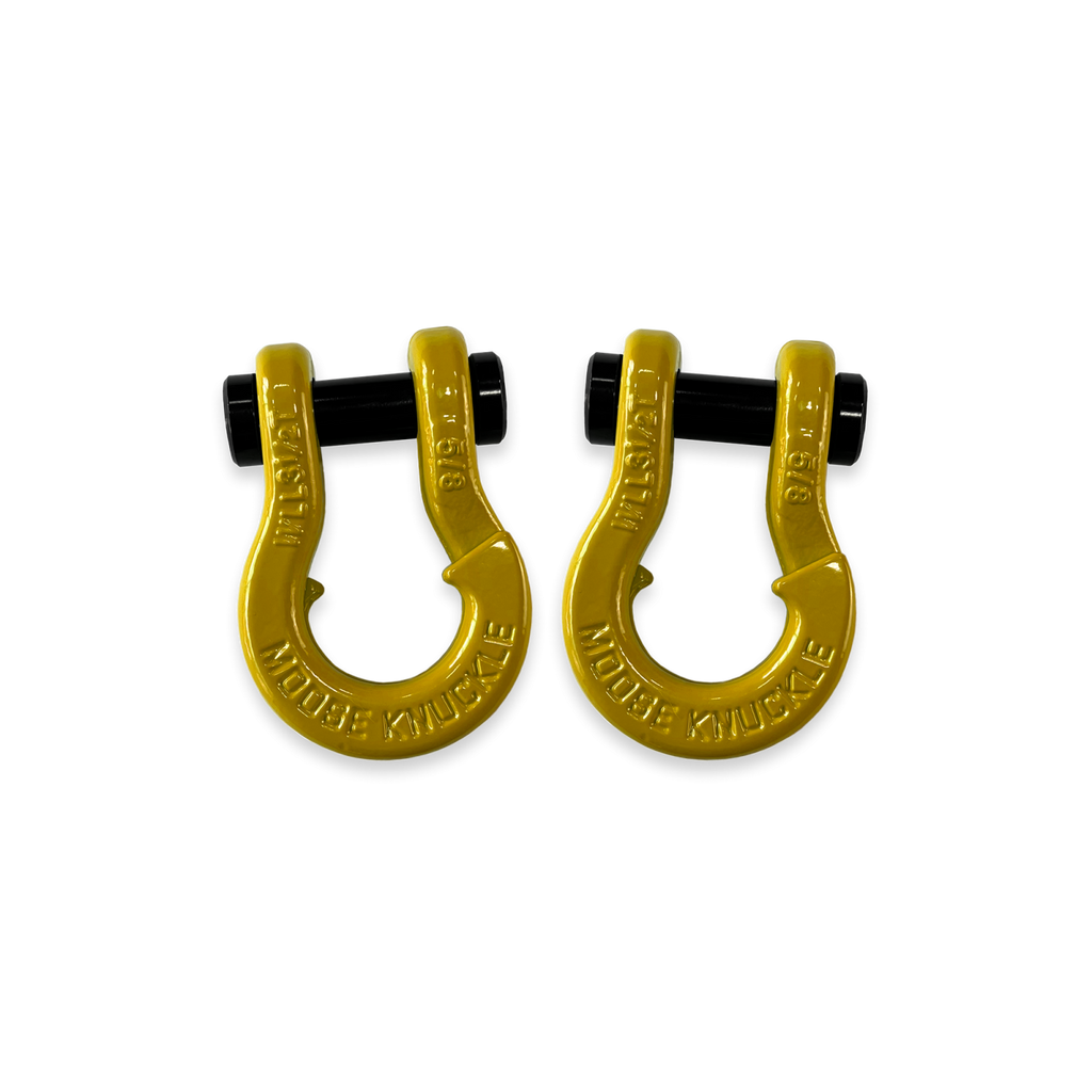 Jowl SxS Recovery Split Shackle 5/8 Detonator Yellow and Detonator Yellow Combo Moose Knuckle Offroad