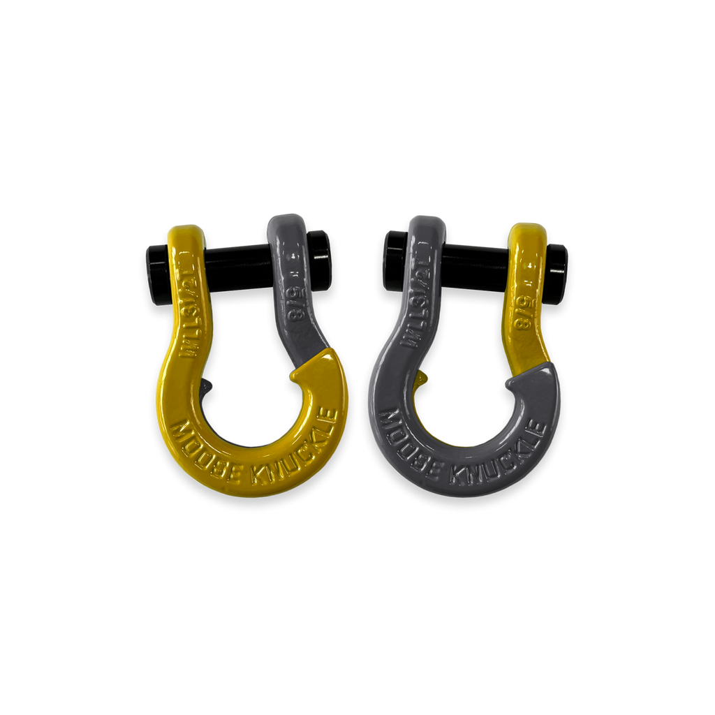 Jowl SxS Recovery Split Shackle 5/8 Detonator Yellow and Gun Gray Combo Moose Knuckle Offroad