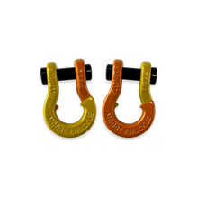 Load image into Gallery viewer, Jowl SxS Recovery Split Shackle 5/8 Detonator Yellow and Obscene Orange Combo Moose Knuckle Offroad