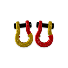 Load image into Gallery viewer, Jowl SxS Recovery Split Shackle 5/8 Detonator Yellow and Flame Red Combo Moose Knuckle Offroad