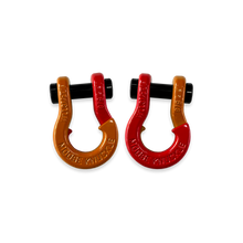 Load image into Gallery viewer, Jowl SxS Recovery Split Shackle 5/8 Obscene Orange and Flame Red Combo Moose Knuckle Offroad