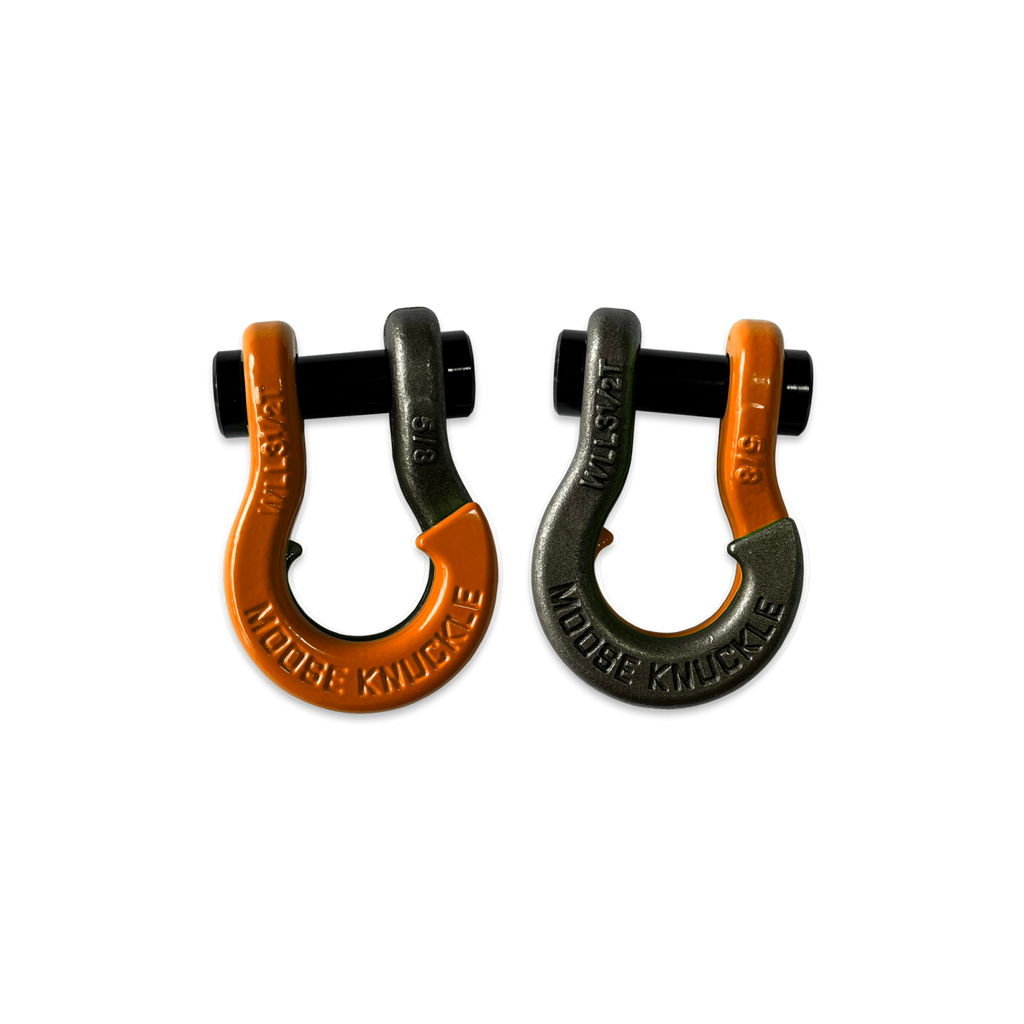 Jowl SxS Recovery Split Shackle 5/8 Obscene Orange and Raw Dog Combo Moose Knuckle Offroad