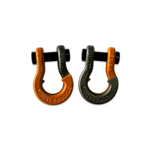 Load image into Gallery viewer, Jowl SxS Recovery Split Shackle 5/8 Obscene Orange and Raw Dog Combo Moose Knuckle Offroad