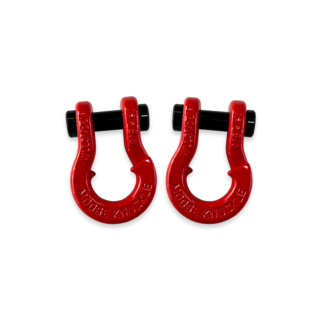 Jowl SxS Recovery Split Shackle 5/8 Flame Red and Flame Red Combo Moose Knuckle Offroad