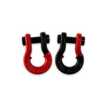 Load image into Gallery viewer, Jowl SxS Recovery Split Shackle 5/8 Flame Red and Black Hole Combo Moose Knuckle Offroad