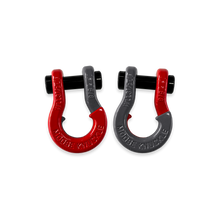 Load image into Gallery viewer, Jowl SxS Recovery Split Shackle 5/8 Flame Red and Gun Gray Combo Moose Knuckle Offroad